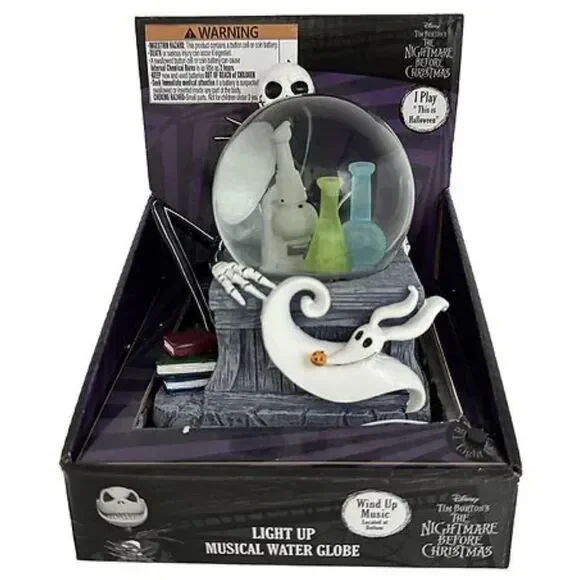 Nightmare Before Christmas Jack Light Up Musical‎ Water Globe