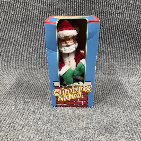 Christmas Climbing Santa Claus Animated Musical Hanging On Chain -Ho Ho‎ Ho