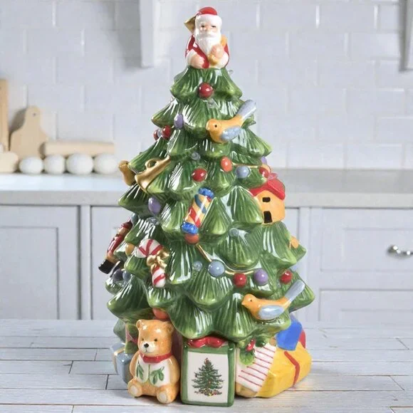 New-Spode Ceramic Lighted Multicolor LED 12