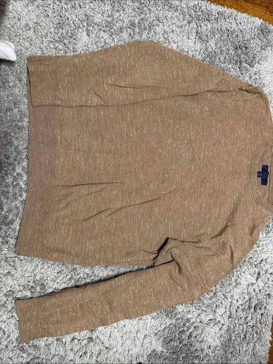 90 Degree By Reflex Men's Crewneck Sweater - Light Brown Heather