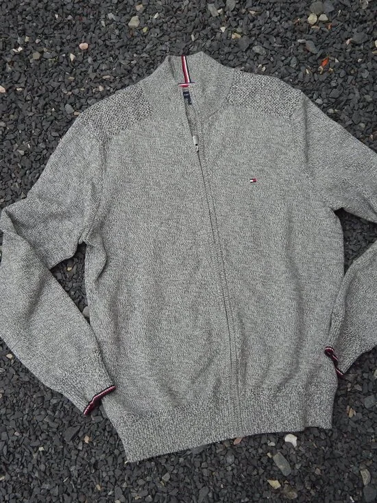 Tommy Hilfiger Mens Full Zip Cardigan Sweater Size Medium