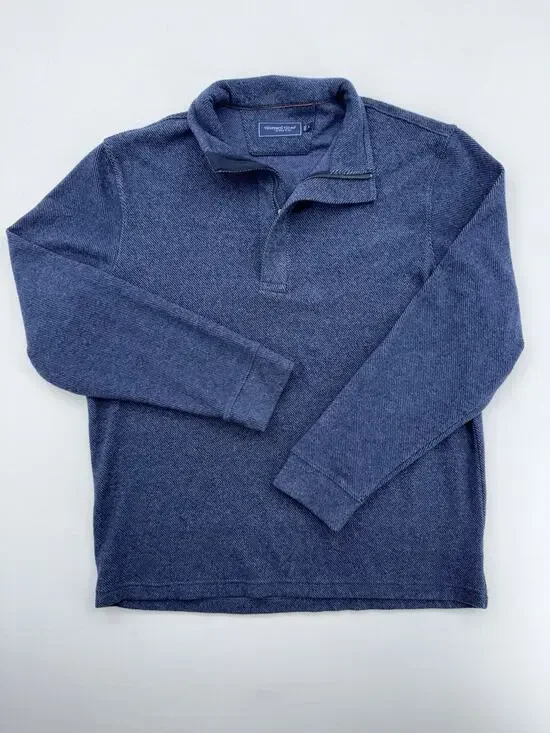 Vineyard Vines Men's Calmwater Quarter Zip Charleston Blue Size Large