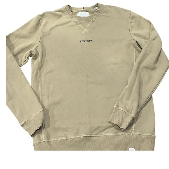 Les Deux Men's Beige round Crewneck Sweater XS Portugal