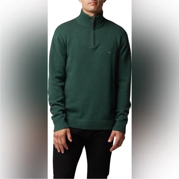 Rodd & Gunn Alton Ave Green Quarter Zip Sweatshirt XL EUC