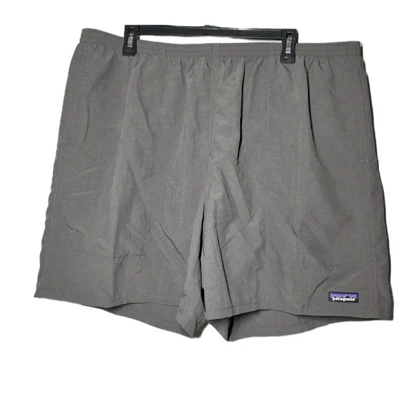 Patagonia‎ Swim Trunks Mens XXL Gray Pull On Elastic Waist Lined Board Short