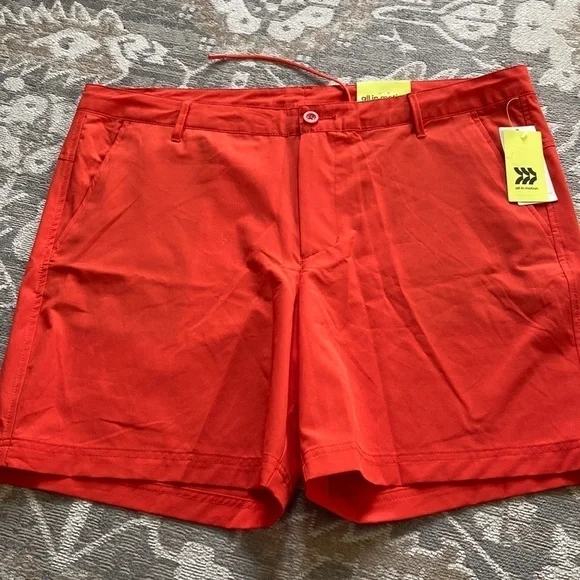 All in motion hybrid orange shorts nwt