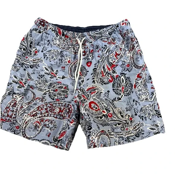 Brooks Brothers 346 Swim Trunks Lined Shorts Men's‎ Size M floral Blue
