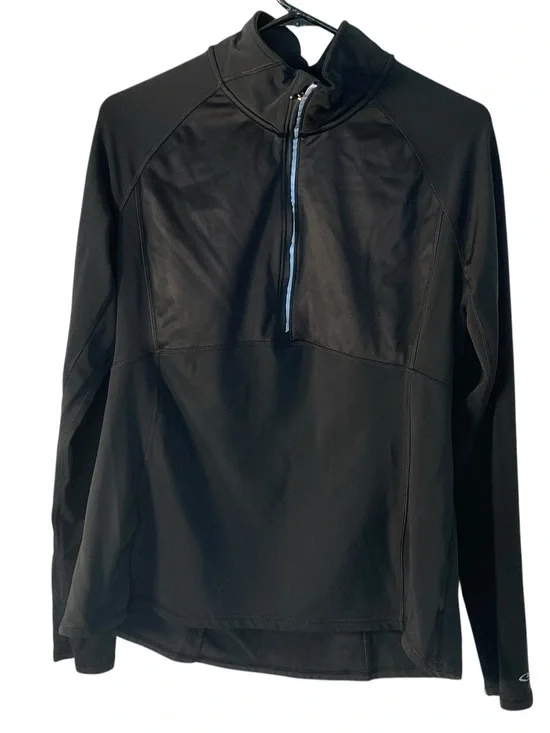 Champion Black Long-Sleeve Half-Zip Rash Guard