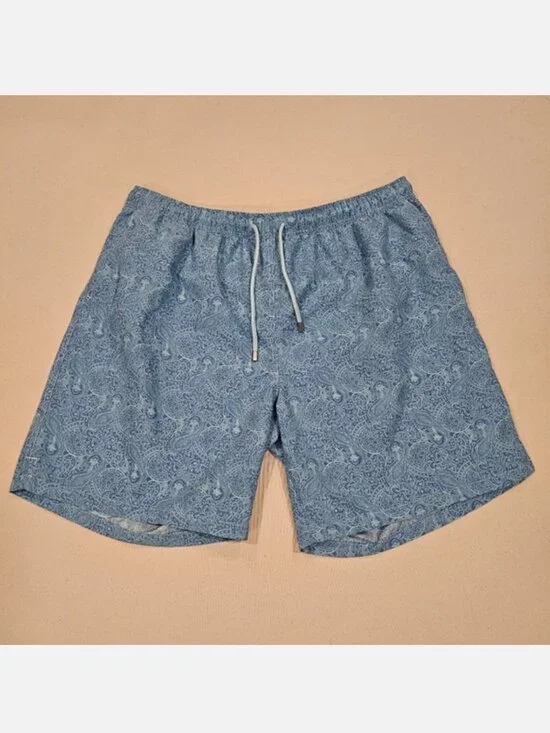 Peter Millar Paisley Print Swim Trunks XXL