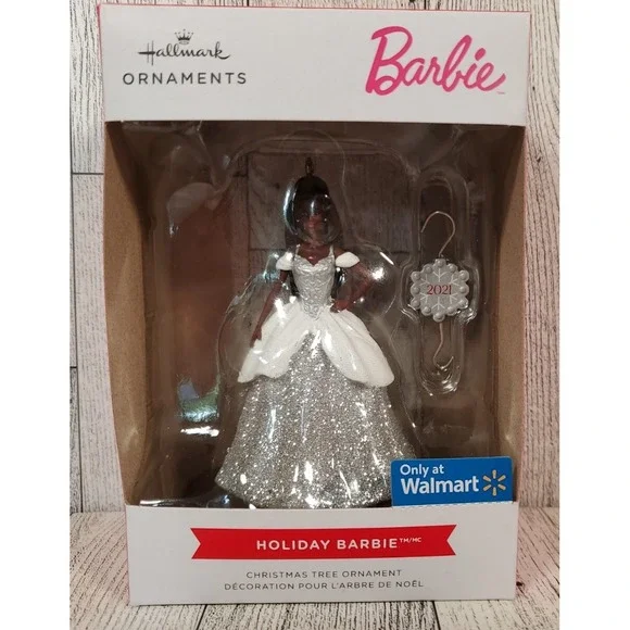 2021 Hallmark Ornament - Holiday Barbie African American Walmart Exclusive NEW