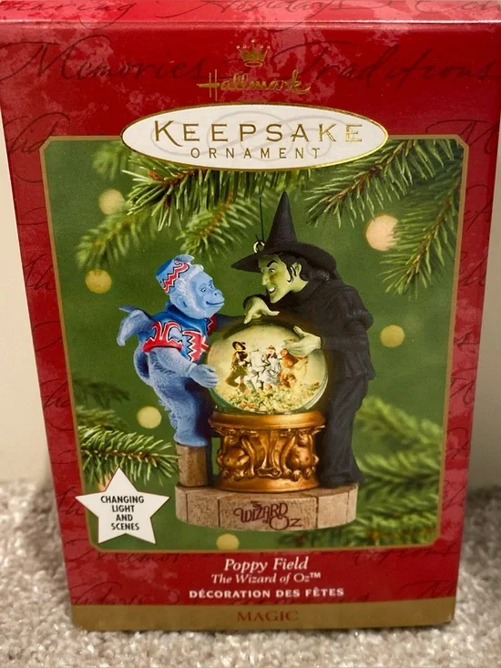 Hallmark Keepsake Ornament The Wizard of Oz Poppy Field 2001 Magic New In Box