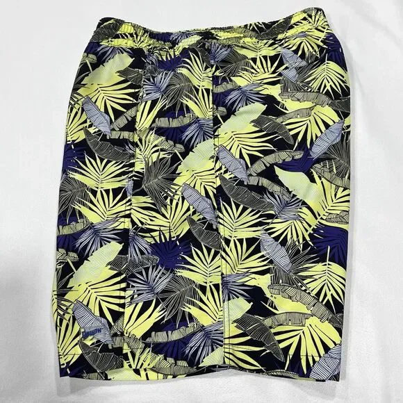 Duluth Men Swim Trunks Tropical Blue Green Beach Surf Water Shorts Lined Sz‎ 3XL