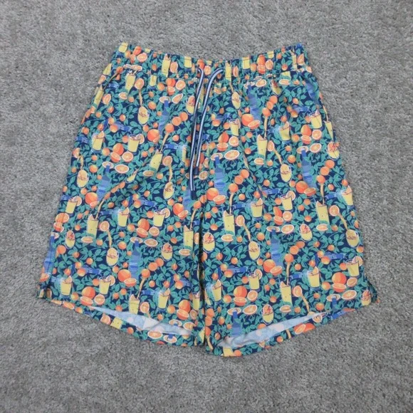 Peter Millar Swim Trunks Mens Small Geometric Stretch Shorts Bathing Suit Beach