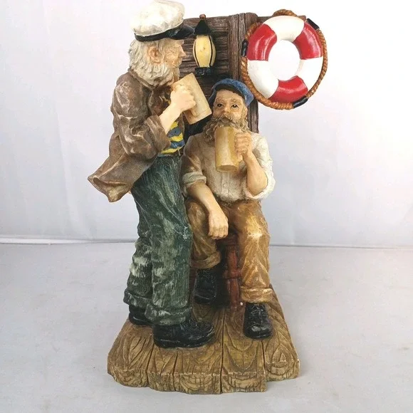 VTG Nautical Figurine Old Salts Tavern Tales Drinking Buddies Beachcombers 1995