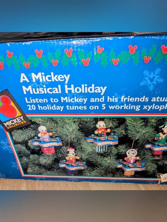 Vintage Disney 1997 Mr Christmas A Mickey Musical Holiday Mickey Unlimited Works