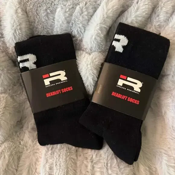 Iron Rebel Deadlift Socks Black Graduated Medium Compression Socks - 2 pairs