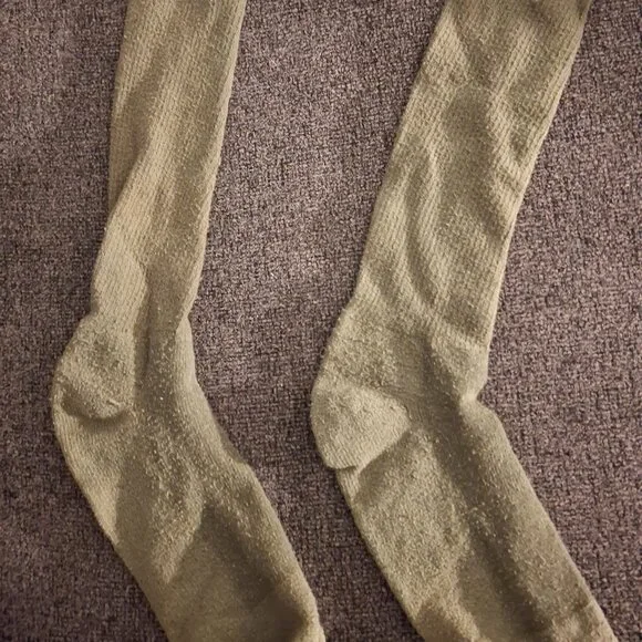 Green military socks (worn)