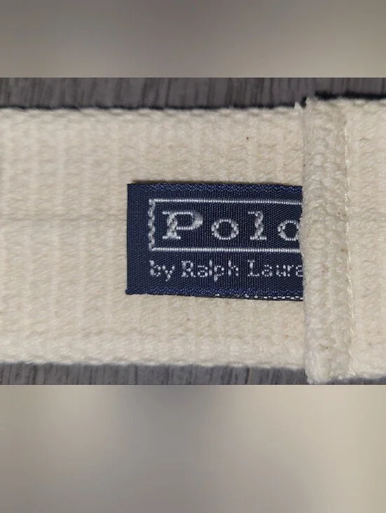 Polo by Ralph Lauren Cream Textured Belt