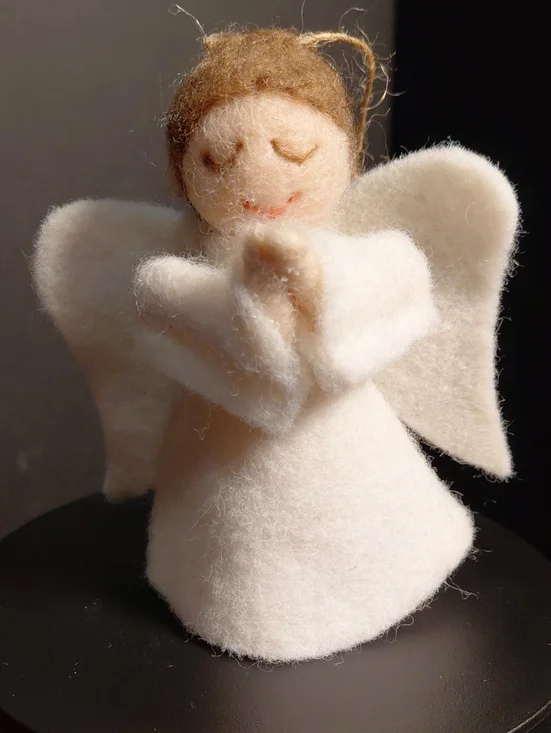 Handmade Needle Felt Angel Ornament