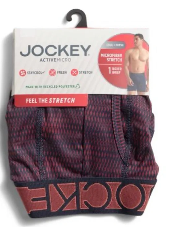 NWT JOCKEY active microfiber boxer briefs