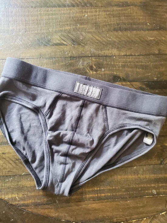 SKIMS Men's Briefs in Charcoal Gray