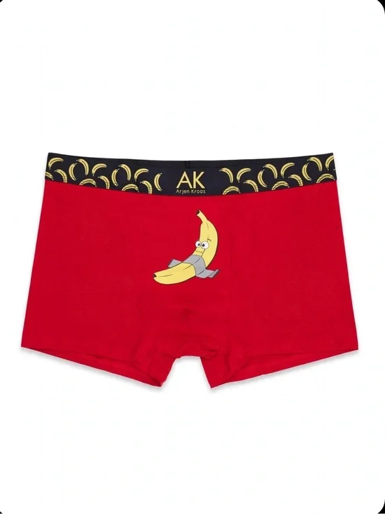 AK by Arjen Kroos Red Banana-Print Boxer Briefs