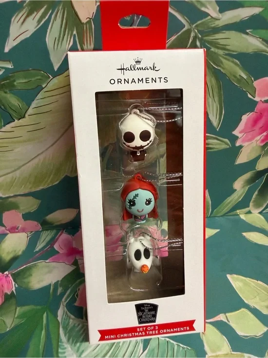 Hallmark Disney Nightmare Before Christmas Jack Sally Zero Mini Ornaments Set 3