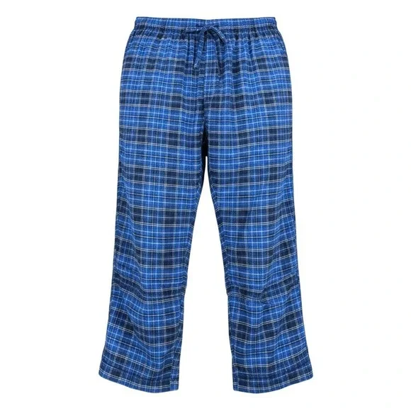 NWT Club Room Flannel Pajama Pants Mens Navy Blue‎ Plaid XL 100172567MN