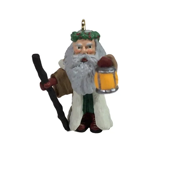 Vintage Hallmark Keepsake Ornament - Centuries of Santa 1996 Miniature in Box