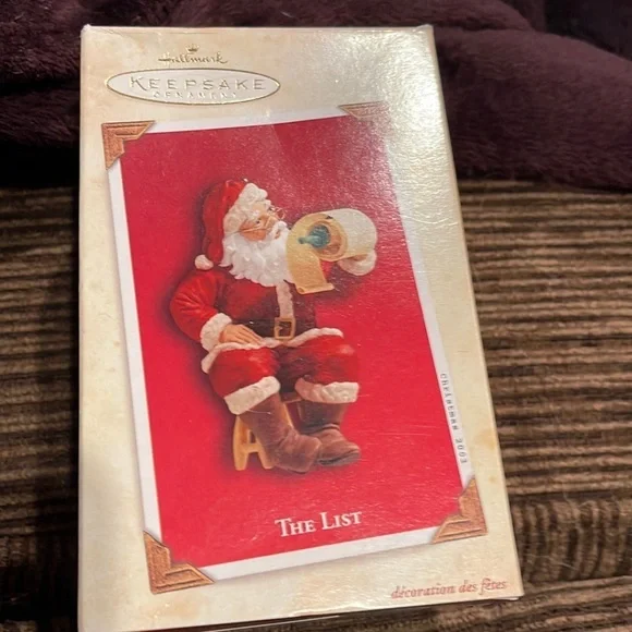 Hallmark 2003 The List Christmas  Ornament