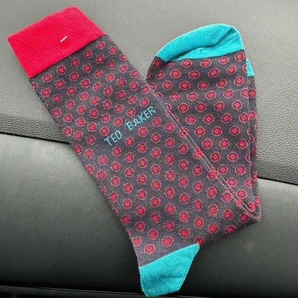 Ted Baker London Mens‎ Organic Geo Dress Socks One Size 1 pair NWOT businessman