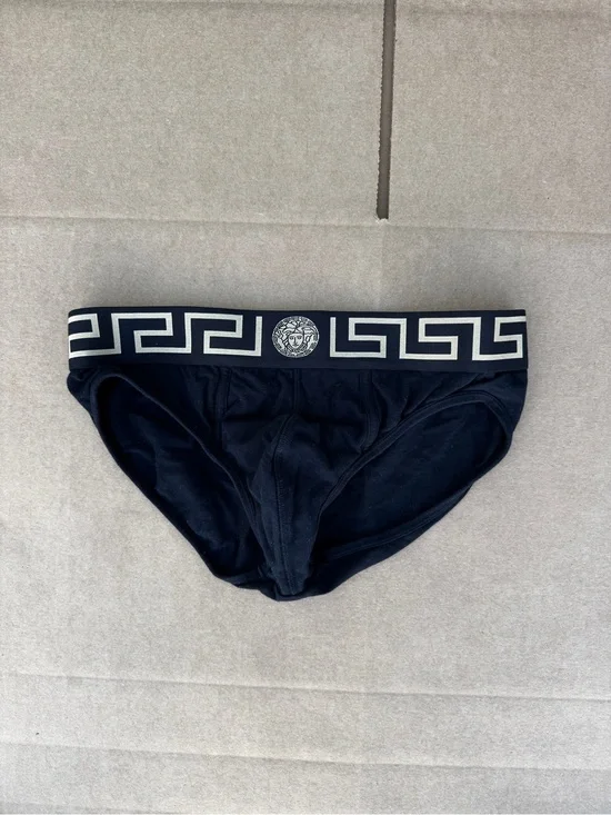 Versace Men’s Black Greca Medusa Briefs Made in Italy Never Worn