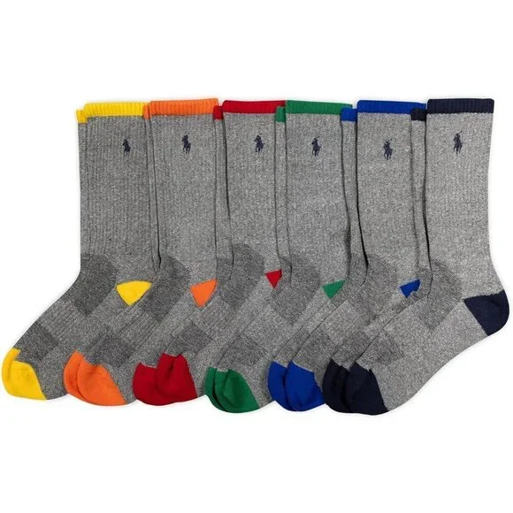 Men's Performance Crew Socks 6 Pack