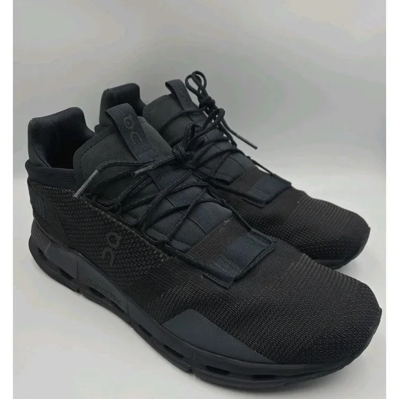 On Oncloud Cloudnova Black Eclipse Running Shoes Speed Board Cloudtec Men's 12.5