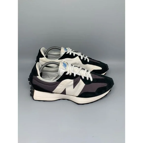New Balance 327 Black White Running Shoes MS327LK1 Men's Sz 10