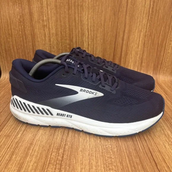 Brooks Beast GTS 24 Running Shoes Mens 12 Navy Stability Sneakers 1104251D452