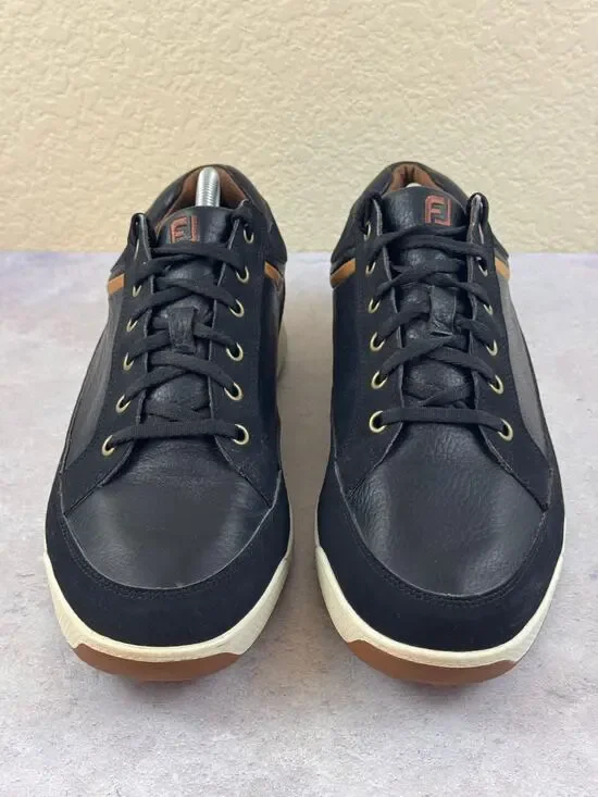 Mens FOOTJOY Contour Leather Spikeless Golf Shoes Size 11.5 54284
