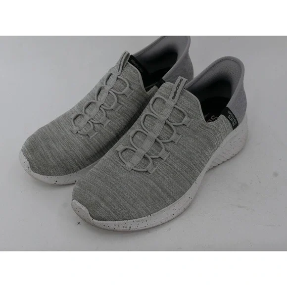 Skechers Ultra Flex 3 Slip-Ins Shoes Gray Slip On Athletic Sneakers Mens 11.5