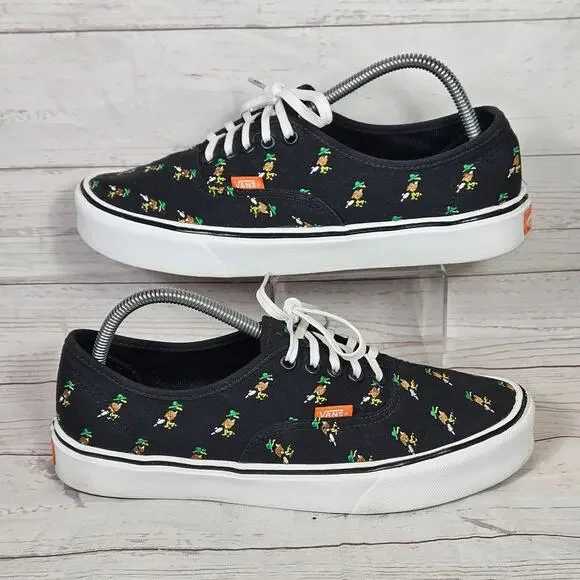 Vans Authentic Men's 9 Black Duck Print UltraCush Skate Casual Shoes