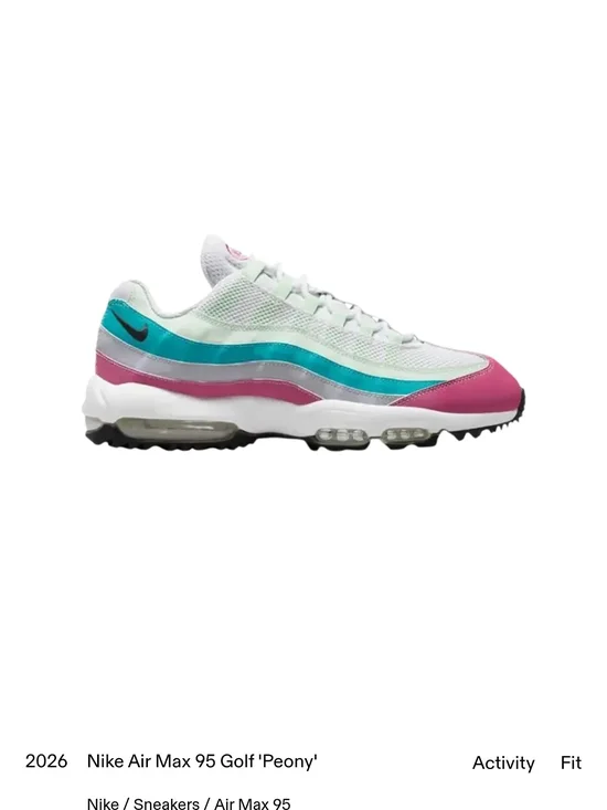 Nike Air Max 95 'Peony'  White Pink Teal Sneakers