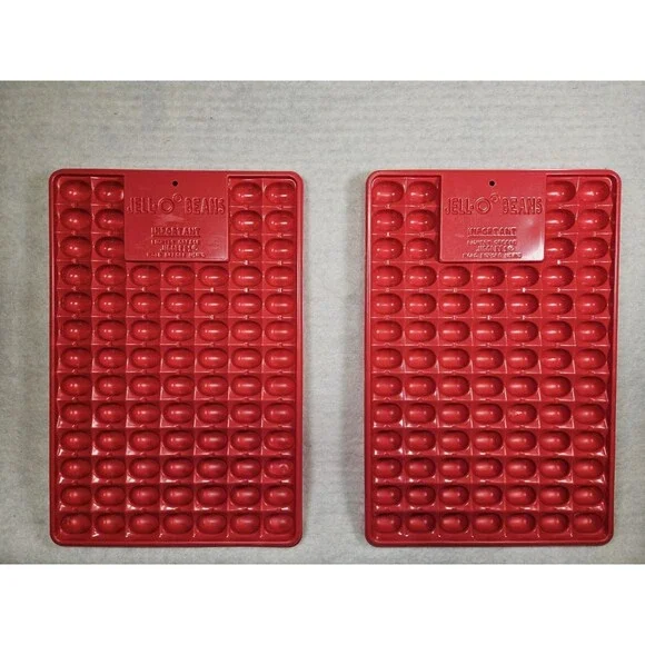 Vintage Jell-O Jelly Beans Jello Molds Easter Jiggler Shooter Mold Tray Lot of 2