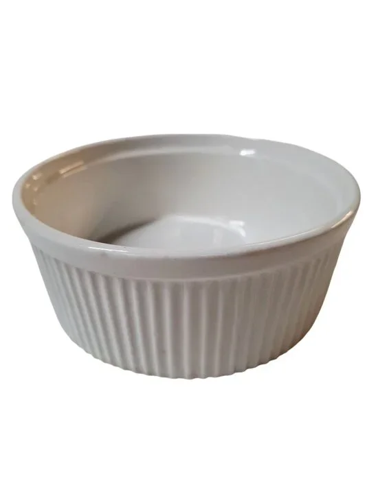 White Ribbed Ceramic Ramekin By Pier 1 Imports - 5