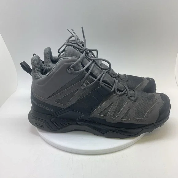 Salomon Boots Mens 12 X Ultra Forces Mid GTX 472344 Black Hiking Trail Shoes