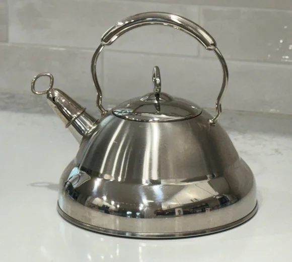 Culinary Essentials Professional Stainless Steel Whistling Tea Kettle Pot 2.8 Qt