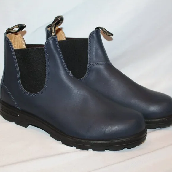 BLUNDSTONE‎ MEN'S 2246 LEATHER CHELSEA BOOTS WATER RESISTANT NAVY BLUE