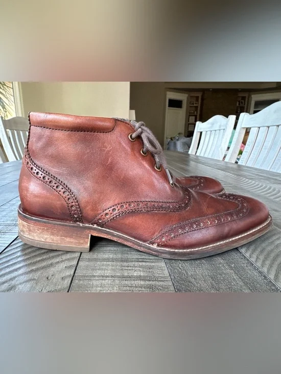 Cole Haan Liam Chukka Wingtip ll Wingtip Leather Ankle Boots Men's Size 8
