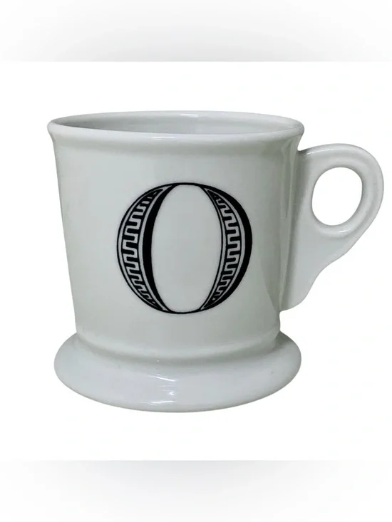 Anthropologie Monogram Coffee Tea Initial Mug Letter O Shaving Style Cup