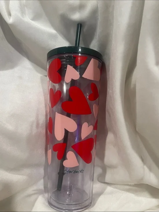Starbucks 2026 Valentine’s Day Hearts Cold Cup Venti 24 oz Tumbler SC1