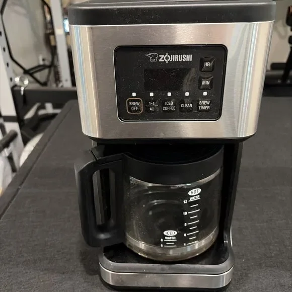 Zojirushi EC-ESC120 Filter Coffee Machine Glass Carafe Digital Controls 12 Cups