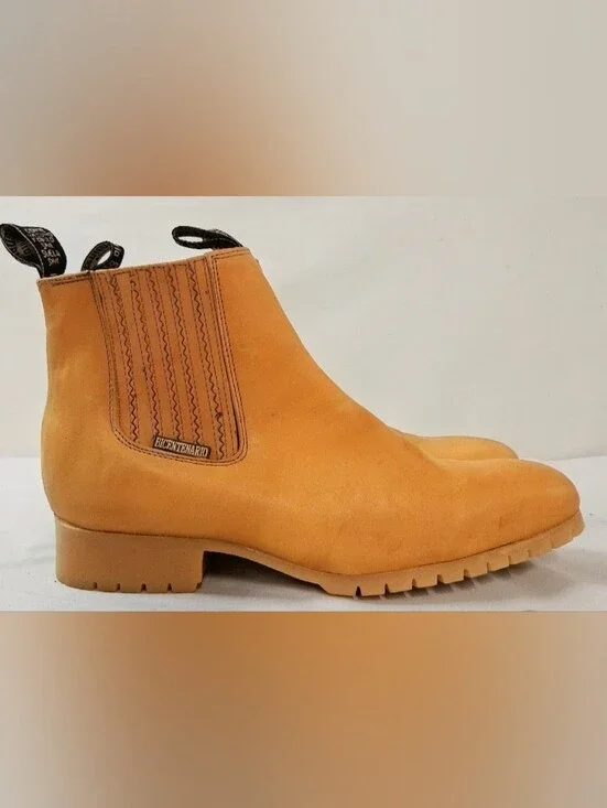 Bicentenario Tan Leather Chelsea Boots – Size 29 / US11 (Men's Slip-On Lug Sole)